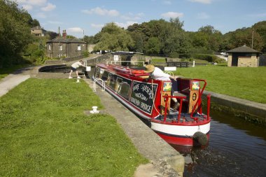 Kanal Mavna Salterhebble Kilit Yorkshire İngiltere