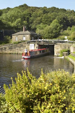 Kanal Mavna Salterhebble Kilit Yorkshire İngiltere