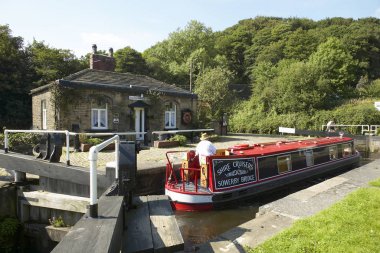 Kanal Mavna Salterhebble Kilit Yorkshire İngiltere