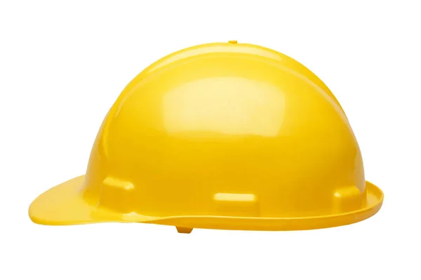 Casco de seguridad amarillo sobre fondo blanco — Foto de Stock