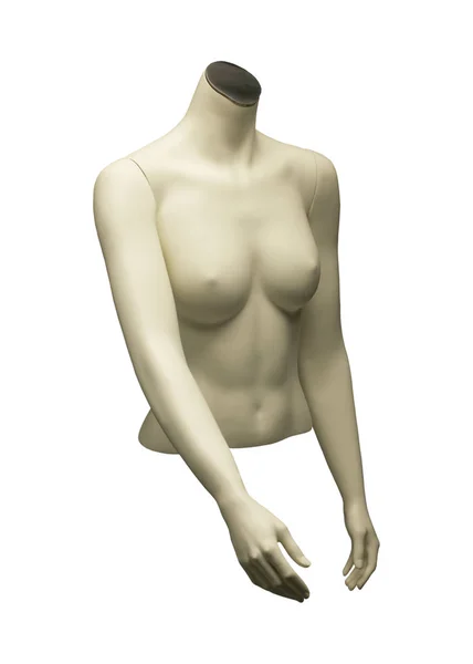 MANNEQUIN OF FEMALE TORSO ON WHITE BACKGROUND — Stock Photo, Image