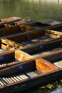 Punts On River Cam Cambridge İngiltere