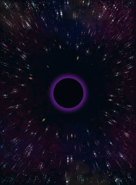 DISTORTION OF SPACE CLOSE TO BLACK HOLE — Stock Photo, Image