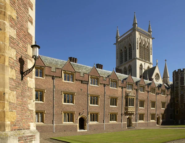 Saint Johns College Tower i Cambridge, England Stockfoto