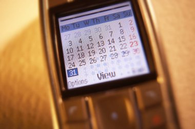 Cep Telefonu Ekranında Takvim