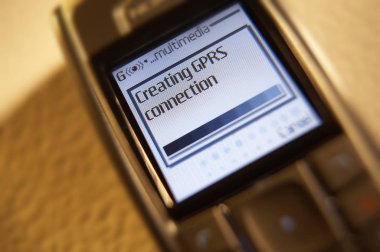 Cep Telefonu Ekranında Gprs Bağlantı Menü Metni Oluşturma