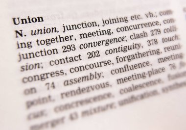 Eş anlamlılar sözlüğü Word Birliği Tanımını Gösteren Sayfa