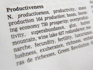 Eş anlamlılar sözlüğü Sayfa Word Üretkenlik Producti Tanımı Gösteren