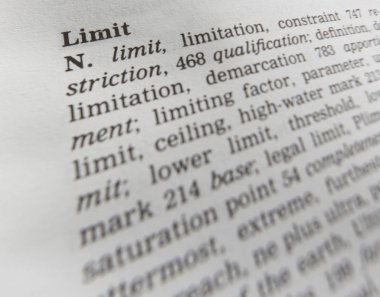 Sözcük Sınırının Tanımlanmasını Gösteren Thesauras Sayfası