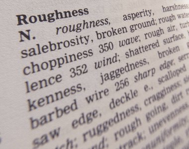 Thesauras Sayfa Word Pürüzlülük Tanımlanması gösteren