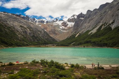 Laguna esmeralda patagonya Arjantin ushuaia tierra del fuego, panoramik