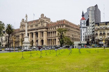 Adalet Sarayı cephe Tribunales kare Buenos Aires Arjantin, görünüm