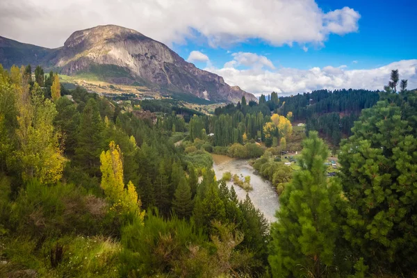 Manzara Coyhaique, Aisen bölgesi, South Road (Carretera Austral), Patagonia, Şili. Orman