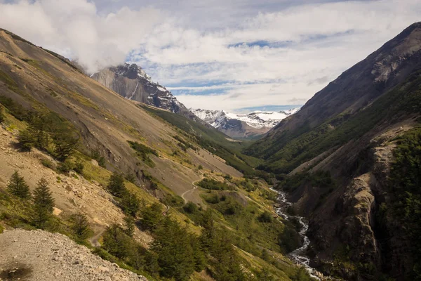 Paysage Torres Del Paine Vallée Dans Parc National Des Torres — Photo