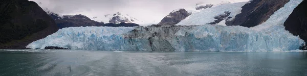 Panoramautsikt Över Spegazzini Glaciären Argentina Glaciärerna Nationalpark Patagonia — Stockfoto