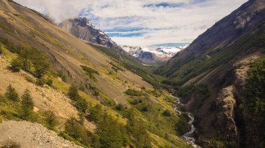 Torres del Paine Milli Parkı, Patagonia, Şili W Trek. Cuernos del Paine