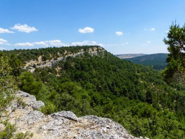 Lobos nehir kanyonun en baştan görüntüleyin. Soria İspanya