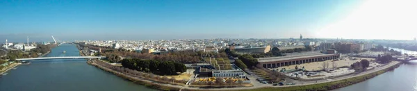 Panoramautsikt Över Visa Guadalquivir Floden Sevilla — Stockfoto