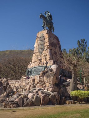 Martin Miguel de Guemes, bir askeri lider ve Arjantin north West caudillo anıt