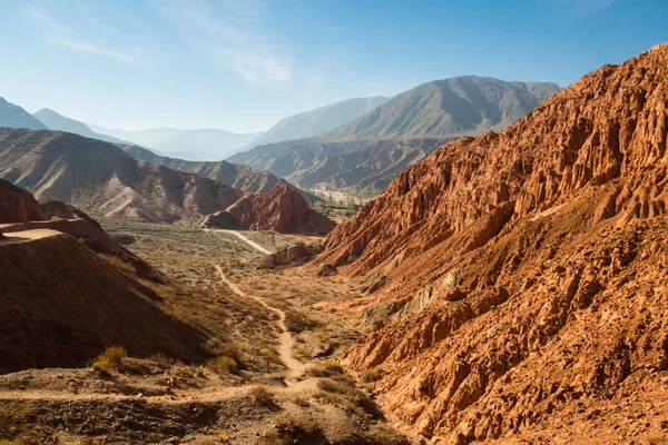 Paseo Los Colorados Purmamarca Farbige Berge Nordwesten Argentiniens Quebrada Humahuaca — Stockfoto