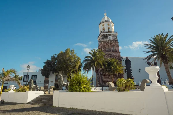 Sokaklar Köyü Teguise Lanzarote içinde insanlar olmadan