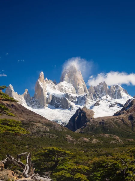 Montagne Fitz Roy près d'El Chalten, en Patagonie du Sud, sur — Photo