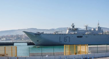 Bilbao, İspanya - Mart / 23/2019. Uçak gemisi Spa