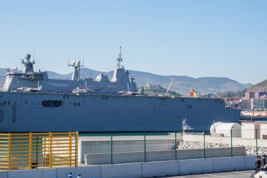 Bilbao, İspanya - Mart / 23/2019. Uçak gemisi Spa