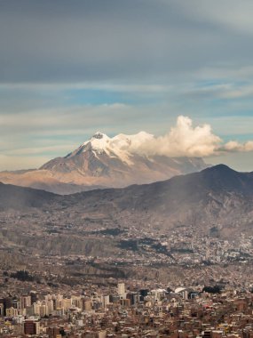Panoramik cityscape La Paz, Bolivya. 