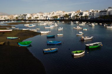 Arrecife, Lanzarote San Gines lagününde Tekneler.
