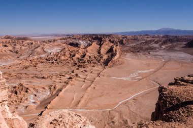 Şili'de Atacama Çölü'nde San Pedro de Atacama'daki Ay Vadisi.