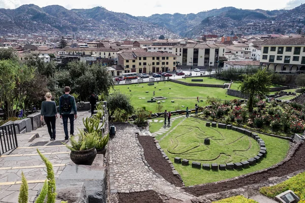 Inca finns kvar inne i klostret Santo Domingo eller Qorikancha. Museum i Cuzco — Stockfoto