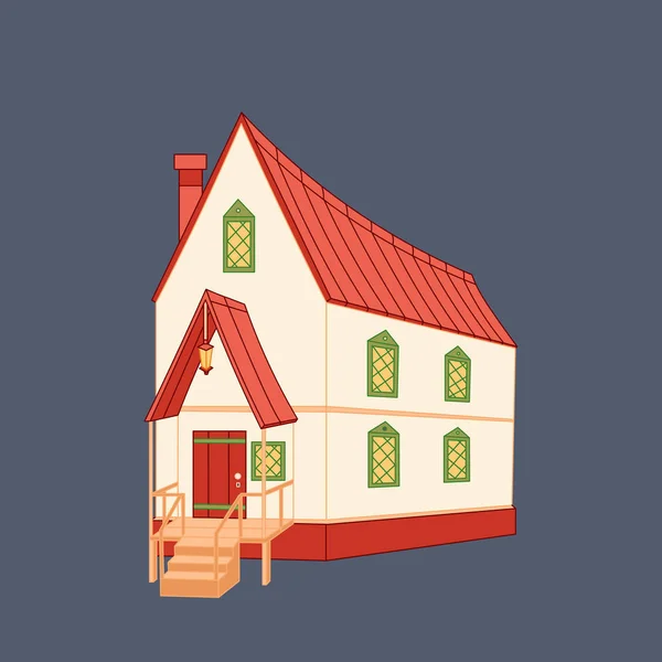 Średniowieczne kreskówka house — Wektor stockowy