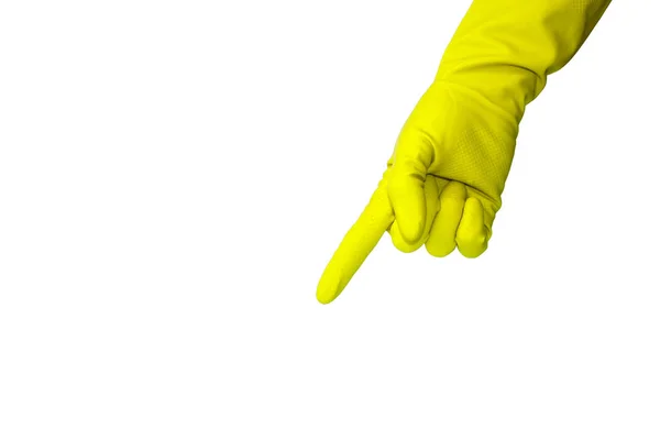 Hand Latex Long Glove Showing Something — Stock Photo, Image
