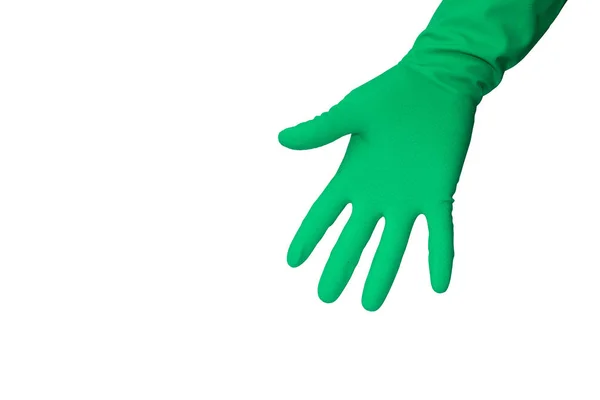 Hand Latex Glove Showing Number Five — Stock Photo, Image