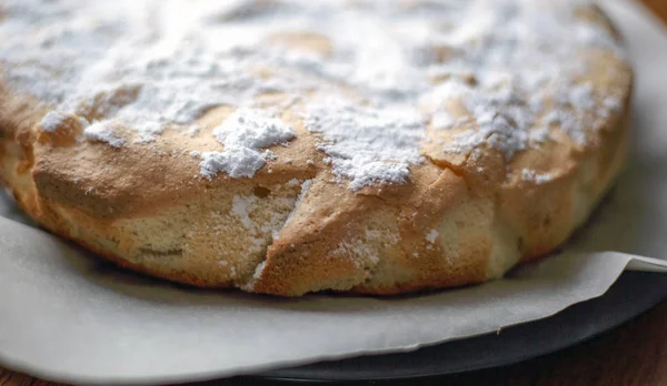 Pan Spagna Con Mele Torta Mele Torta Con Mele Dolce — Foto Stock