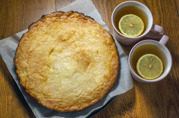 Cazuela Requesón Postre Cuajada Tarta Queso — Foto de Stock