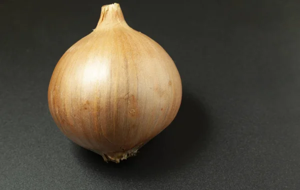 Cebolla Picada Cebollas Sobre Fondo Negro — Foto de Stock