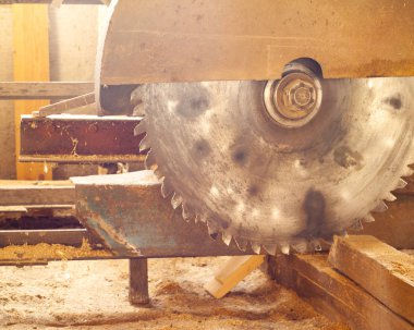 ahşap atölyesinde eski kereste fabrikası