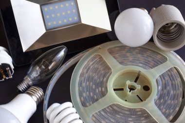 ev için aydınlatma armatürleri bir dizi, aydınlatma led ve eko lamba için elektrikli lambalar