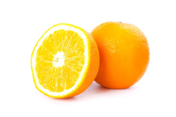 Fresh sliced orange close-up on a white background.high vitamin C fruit — Stock Photo, Image