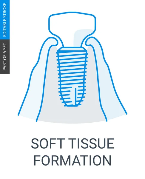 Yumuşak doku oluşumu simgesi. — Stok Vektör