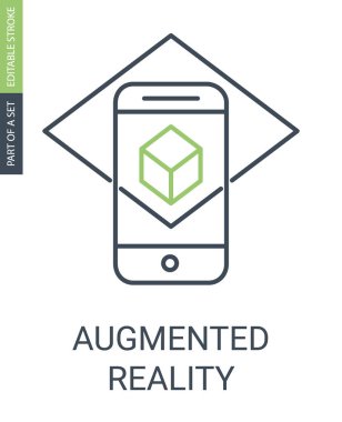 Augmented Reality anahat simgesini düzenlenebilir vuruşlu