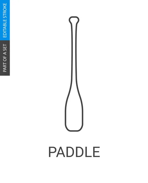 Canoe Paddle Icon în stil plat schiță — Vector de stoc