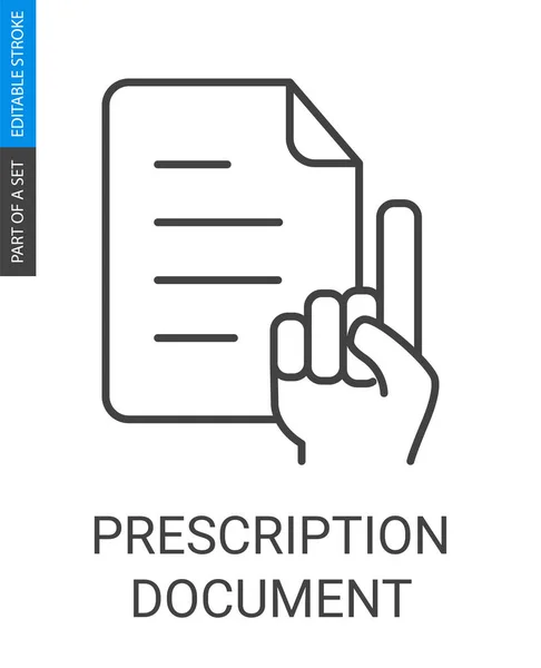 Icono de documento de prescripción plana para diseño de página web — Archivo Imágenes Vectoriales