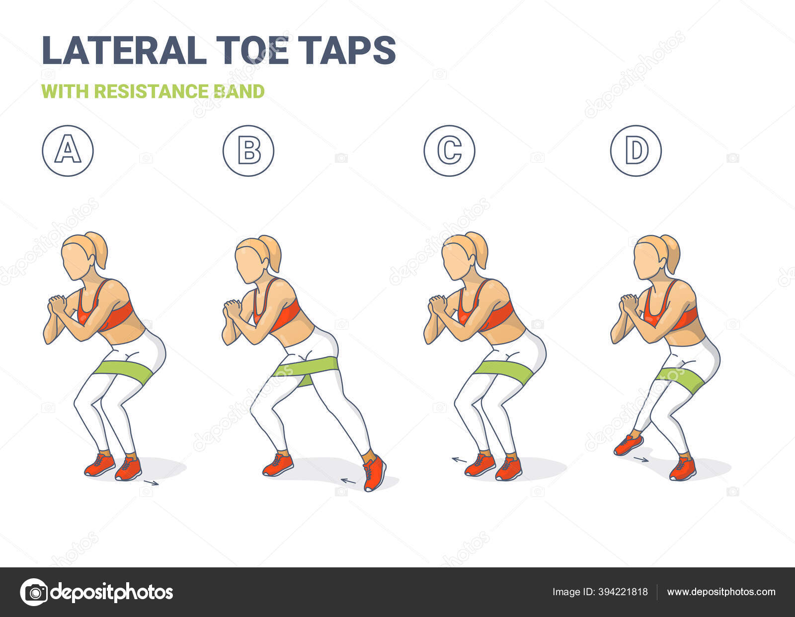 Standing Toe Toe Taps Ab Exercise Toe Tap Front Leg Lifts