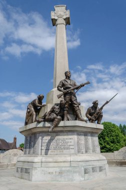 Port Sunlight, İngiltere: 6 Haziran 2018: bitişik kolu Bros sabun fabrikasının işçileri ev inşa bir model köy. Etkileyici şekil-in savaş anıtı olduğunu.