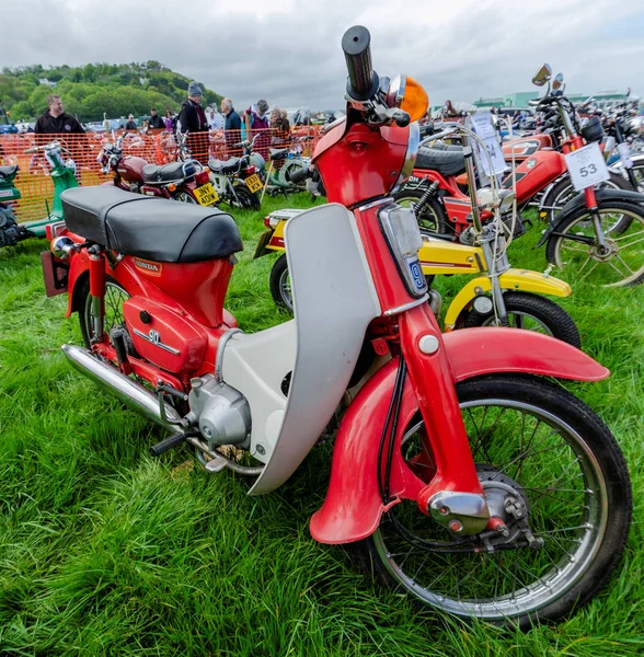 Motor bikes on display at the Llandudno Transport Festival 2019.