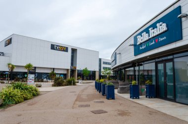 New Brighton, İngiltere: 3 Haziran 2020: Bir Bella Italai restoranı covid-19 salgını nedeniyle geçici olarak kapatıldı