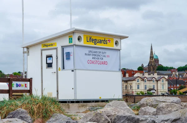 New Brighton Jun 2020 Lifeguards Cabin Seen Here Duty Hours — Stock Photo, Image